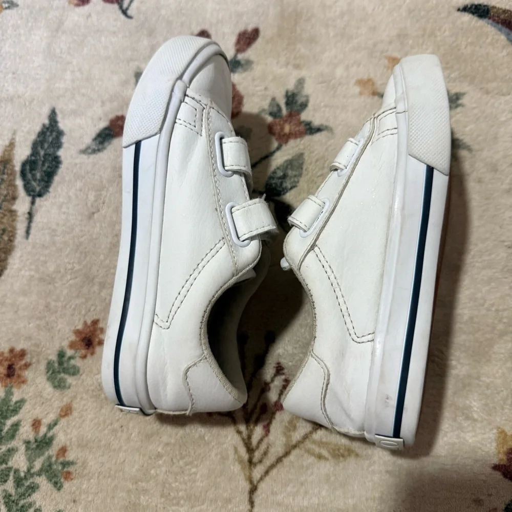 Polo Ralph Lauren Hook & Loop Toddler Boys Easten II EZ White /Blue Sneakers 8.5